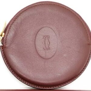 CARTIER Burgundy Coin Purse